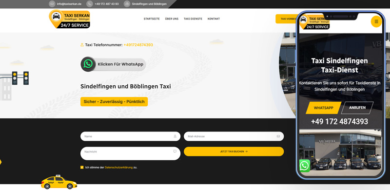 Taxi Service Website